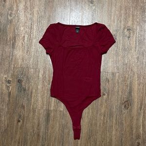 Square neck thong bodysuit XS NWOT